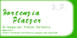 hortenzia platzer business card